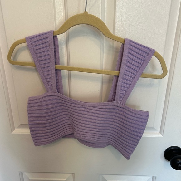Lilac Ribbed Cardigan Sweater Set - Picture 2 of 2